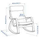 IKEA - POÄNG Rocking-chair, Birch veneer/Hillared Anthracite Width: 68 cm
