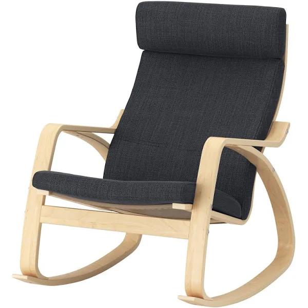 IKEA - POÄNG Rocking-chair, Birch veneer/Hillared Anthracite Width: 68 cm