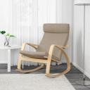 IKEA - POÄNG Rocking-chair, Birch veneer/Hillared Beige Width: 68 cm