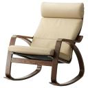 IKEA - POÄNG Rocking-chair, brown/Glose Eggshell Width: 68 cm