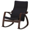 IKEA - POÄNG Rocking-chair, brown/Knisa Black Width: 68 cm