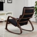 IKEA - POÄNG Rocking-chair, brown/Knisa Black Width: 68 cm