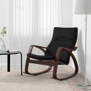 IKEA - POÄNG Rocking-chair, brown/Knisa Black Width: 68 cm