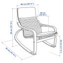 IKEA - POÄNG Rocking-chair, brown/Knisa Black Width: 68 cm
