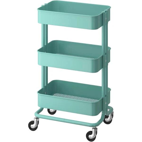 IKEA - RÅSKOG Trolley, Turquoise 35x45x78 cm