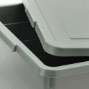 IKEA - Sockerbit Storage Box with Lid, Grey-Green 38x51x30 cm