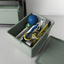 IKEA - Sockerbit Storage Box with Lid, Grey-Green 38x51x30 cm