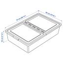 IKEA - Sockerbit Storage Box with Lid, White 50x77x19 cm