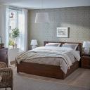 IKEA - SONGESAND Bed Frame With 4 Storage Boxes, Brown Queen