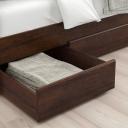 IKEA - SONGESAND Bed Frame With 4 Storage Boxes, Brown Queen