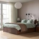 IKEA - SONGESAND Bed Frame With 4 Storage Boxes, Brown Queen