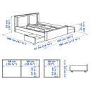 IKEA - SONGESAND Bed Frame With 4 Storage Boxes, Brown Queen