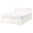 IKEA - SONGESAND Bed Frame with 4 Storage Boxes, White Queen