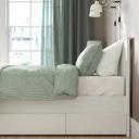 IKEA - SONGESAND Bed Frame with 4 Storage Boxes, White Queen