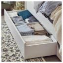 IKEA - SONGESAND Bed Frame with 4 Storage Boxes, White Queen