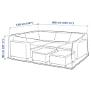 IKEA - TOSTERÖ Cover For Outdoor Furniture, sofa/black 260x165 cm