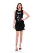 Imperfect Black Cotton Dress - XL