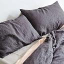 in Bed 100% Linen Duvet Cover in Charcoal, King