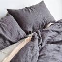 in Bed 100% Linen Duvet Cover in Charcoal, King