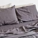 in Bed 100% Linen Duvet Cover in Charcoal, King
