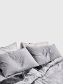 in Bed 100% Linen Duvet Cover in Cool Grey Single | RIISE