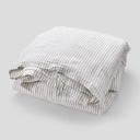 in Bed 100% Linen Duvet Cover in Pinstripe Navy, Super King