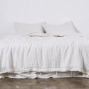 in Bed 100% Linen Duvet Cover in Pinstripe Navy, Super King