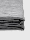 in Bed 100% Linen Fitted Sheet in Cool Grey Single | RIISE