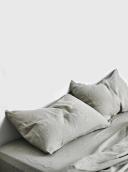 in Bed 100% Linen Fitted Sheet in Stone Double | RIISE