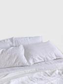 in Bed 100% Linen Fitted Sheet in White King | RIISE
