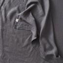 in Bed 100% Linen Flat Sheet in Charcoal, King