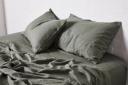 in Bed 100% Linen Pillowslip Set (OF Two) in Khaki, King