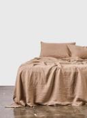 in Bed 100% Linen Sheet Set in Chestnut, Single