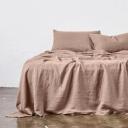 in Bed 100% Linen Sheet Set in Chestnut, Single
