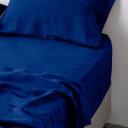 in Bed 100% Linen Sheet Set in Cobalt, Queen