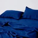 in Bed 100% Linen Sheet Set in Cobalt, Queen