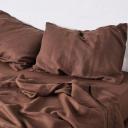 in Bed 100% Linen Sheet Set in Cocoa, King