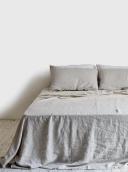 in Bed 100% Linen Sheet Set in Dove Grey, Double