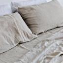 in Bed 100% Linen Sheet Set in Dove Grey, Double