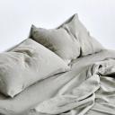 in Bed 100% Linen Sheet Set in Stone, Double