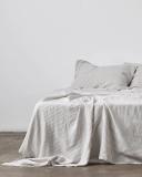 in Bed - Grey Flat Sheets - Linen Flat Sheet - Size King at The Iconic