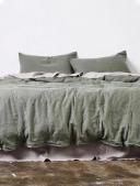 in Bed | Linen Duvet Cover - Khaki | My Chameleon King