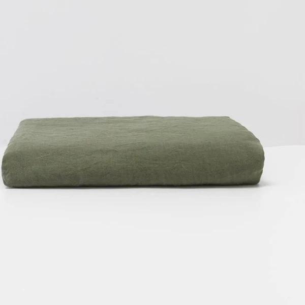 in Bed | Linen Duvet Cover - Khaki | My Chameleon King