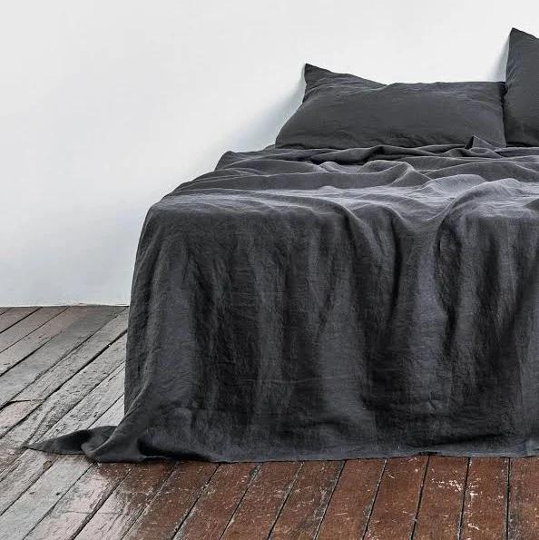 in Bed Linen Sheet Set in Kohl Double | RIISE