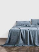 in Bed Linen Sheet Set in Lake Single | RIISE