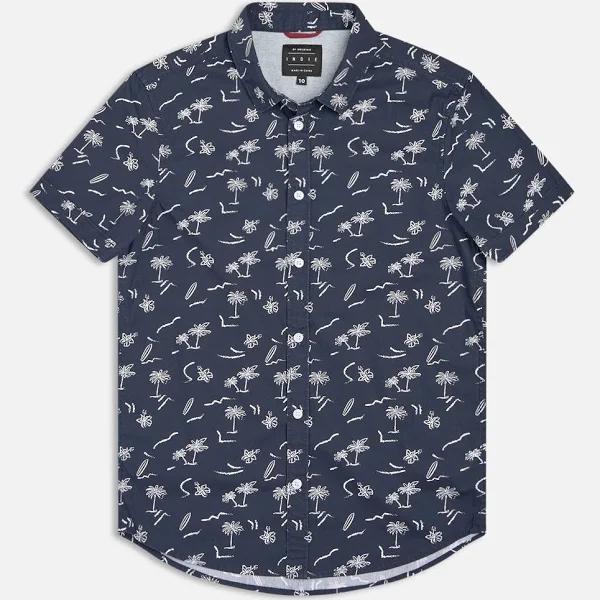 Indie Kids by Industrie The Palmette Short Sleeve Shirt Navy Navy 12