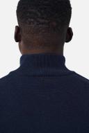 Industrie - The Lakewood Zip Neck Knit - Dark Navy Melange L