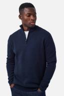 Industrie - The Lakewood Zip Neck Knit - Dark Navy Melange L