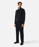 Industrie The Lakewood Zip Neck Knit in Black XL