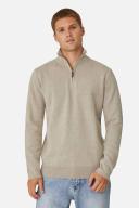 Industrie - The Lakewood Zip Neck Knit - Wheat XXL